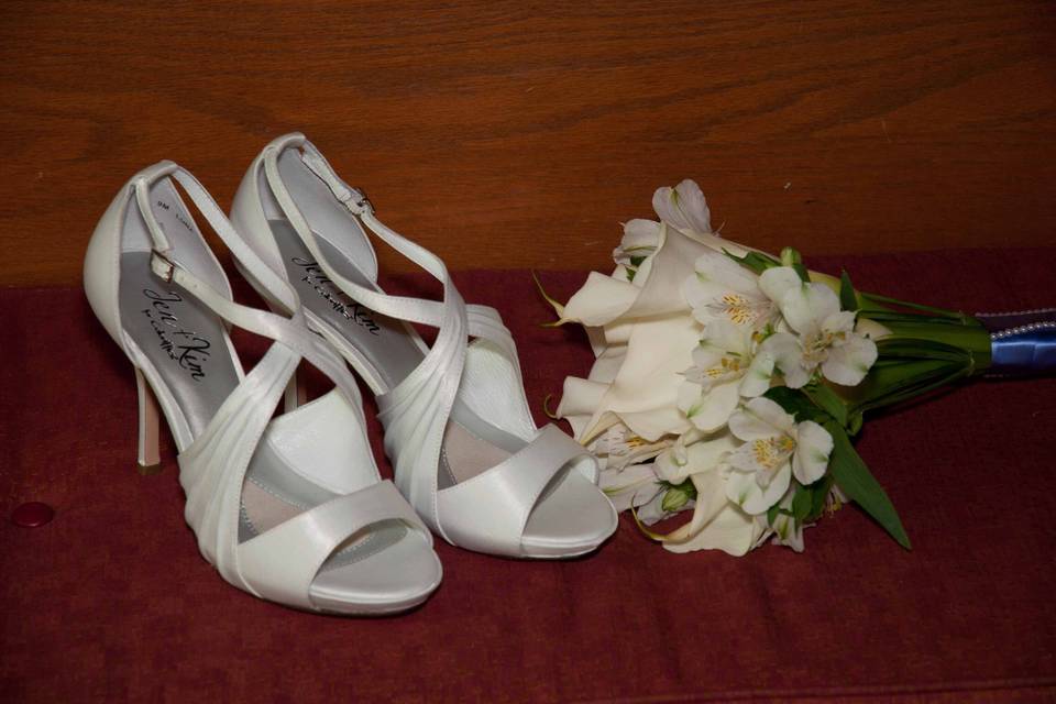 Her Shoes and Bouquet