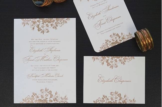 Floral border enhances text