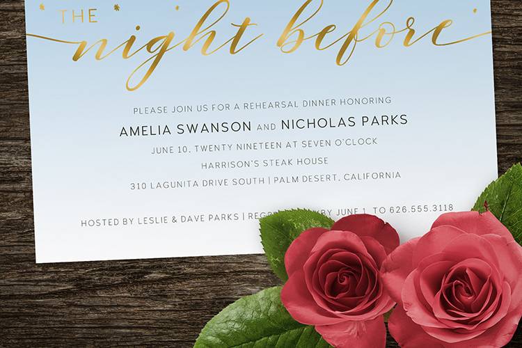 Rehearsal Dinner Invitation