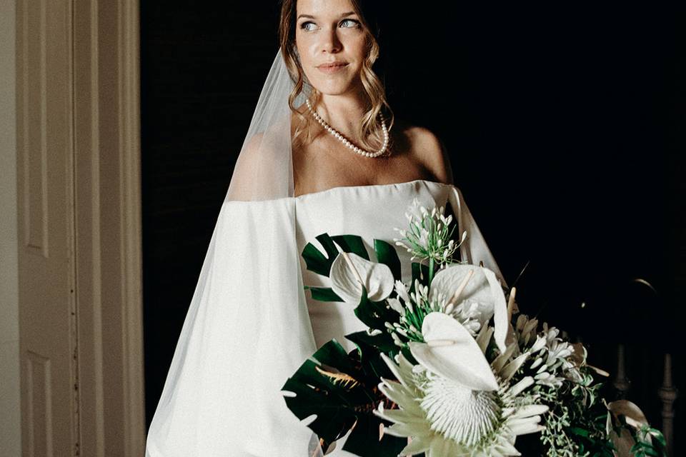 Bridal bouquet portrait