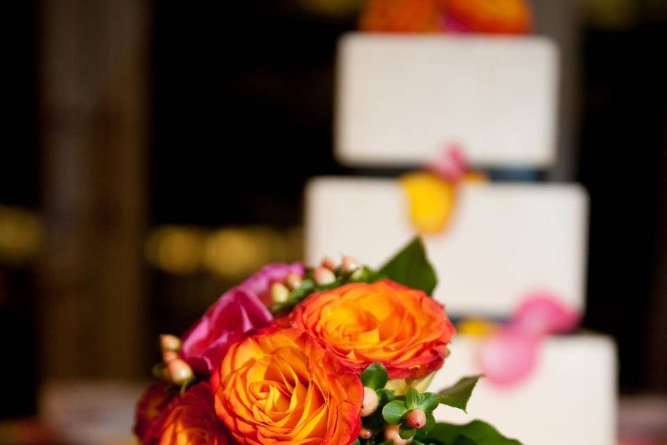 Pink and orange