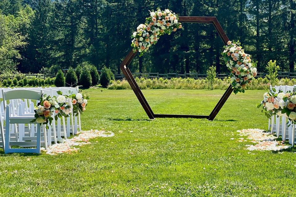 Partial floral coverage