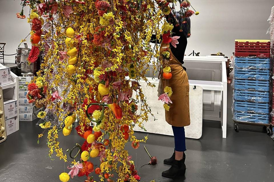 Flower chandalier