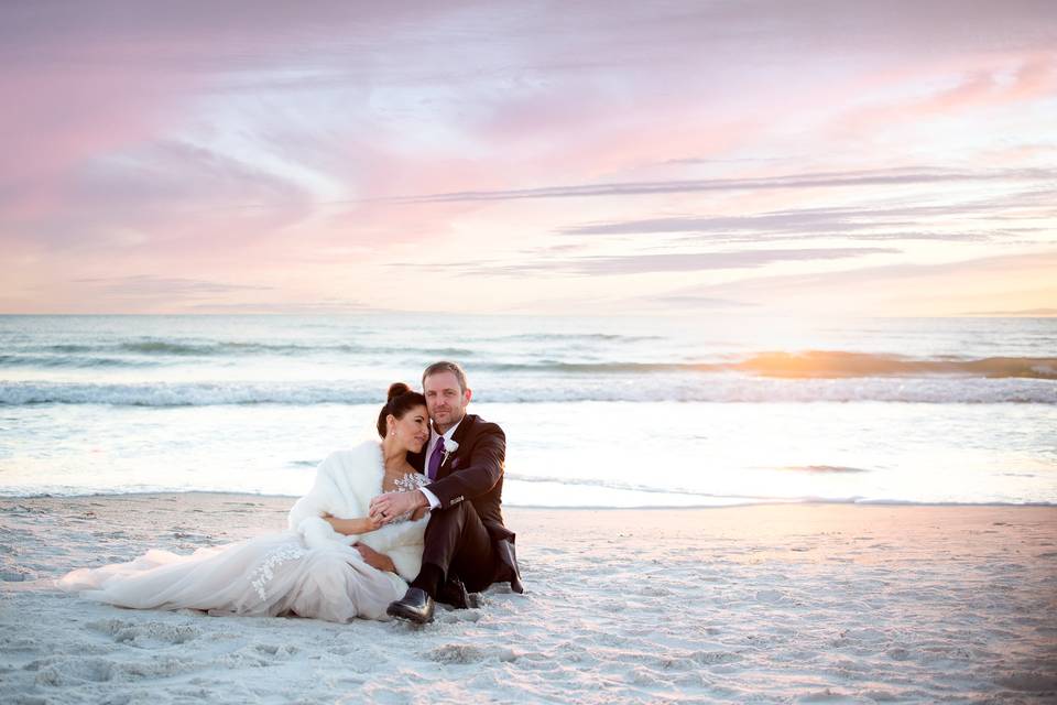 Sarasota Beach Sunset wedding