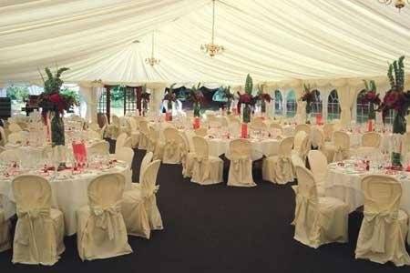 Inside Tented Wedding