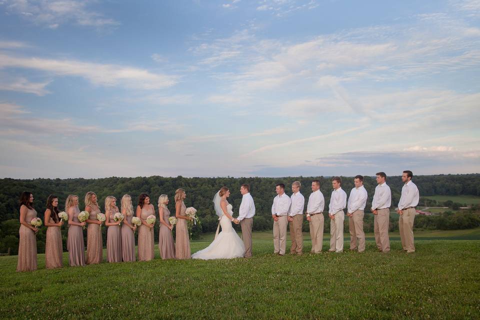 Newlyweds & their bridal party