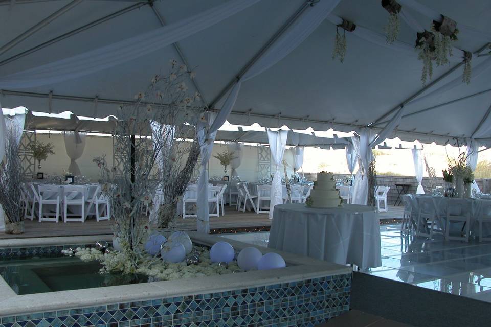 Interior of the tent