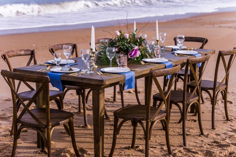 Farm Table and X Back Chairs