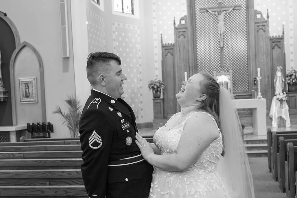 Church couples portrait