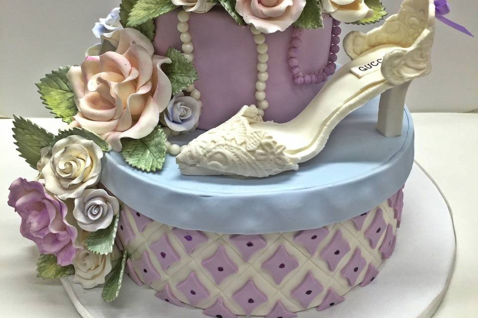 Wedding shoes concept cake