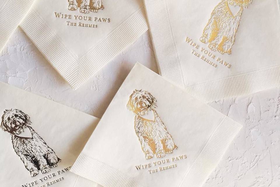 Custom Pet Cocktail Napkins