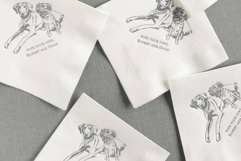 Custom Pet Cocktail Napkins