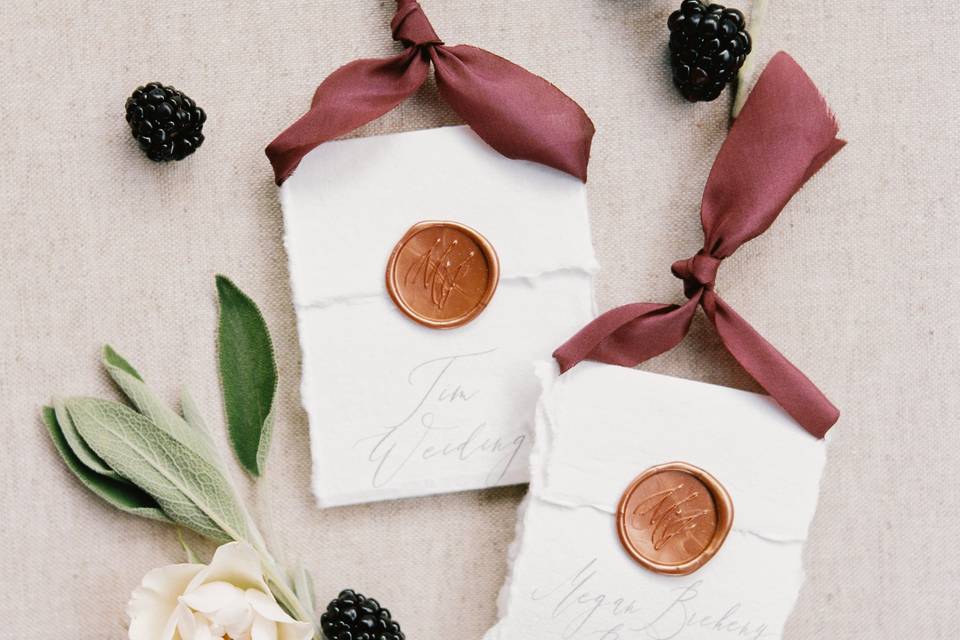 Romantic escort cards