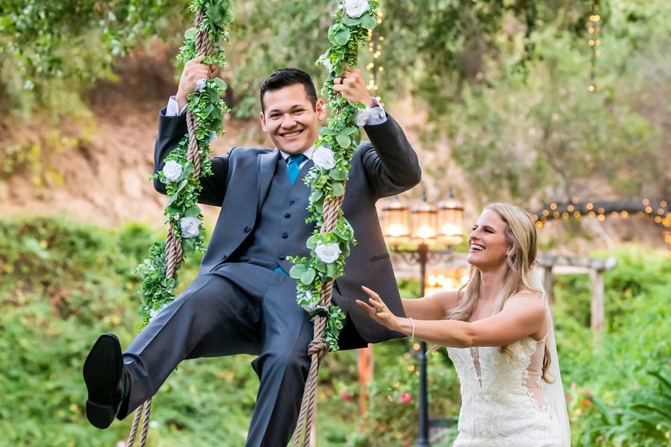 Fun on the swing