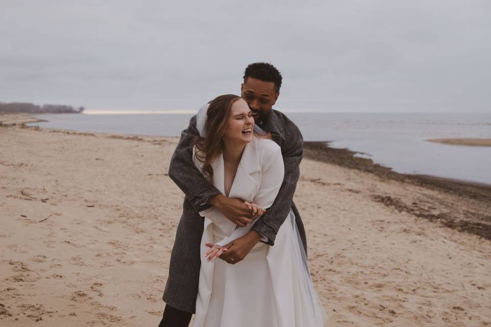 Winter Beach Elopement