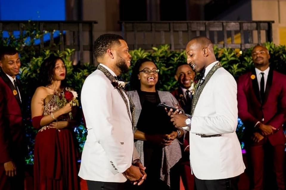 Couple at the altar w/ LaToya