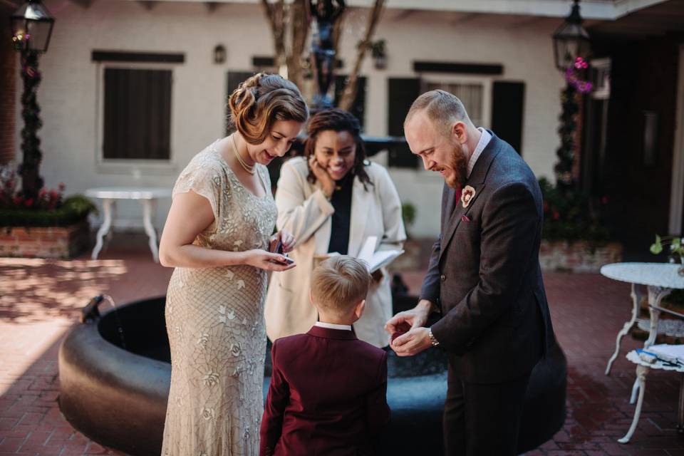 Couple at the altar w/ LaToya