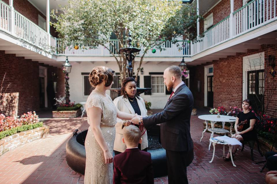 Couple at the altar w/ LaToya