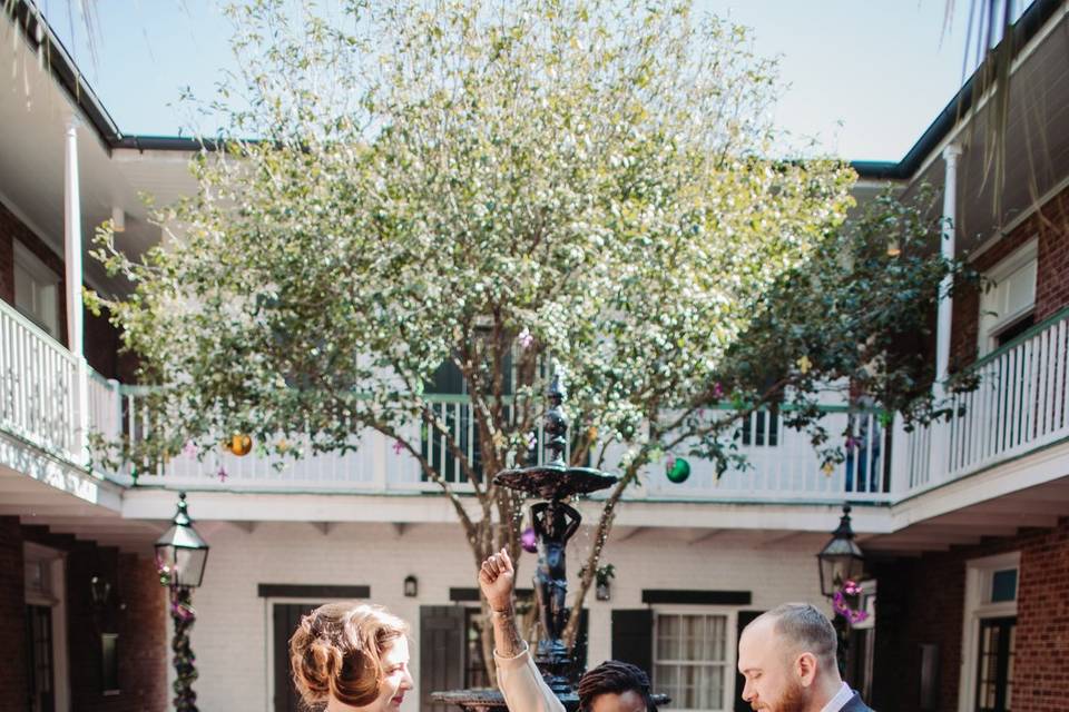 Couple at the altar w/ LaToya