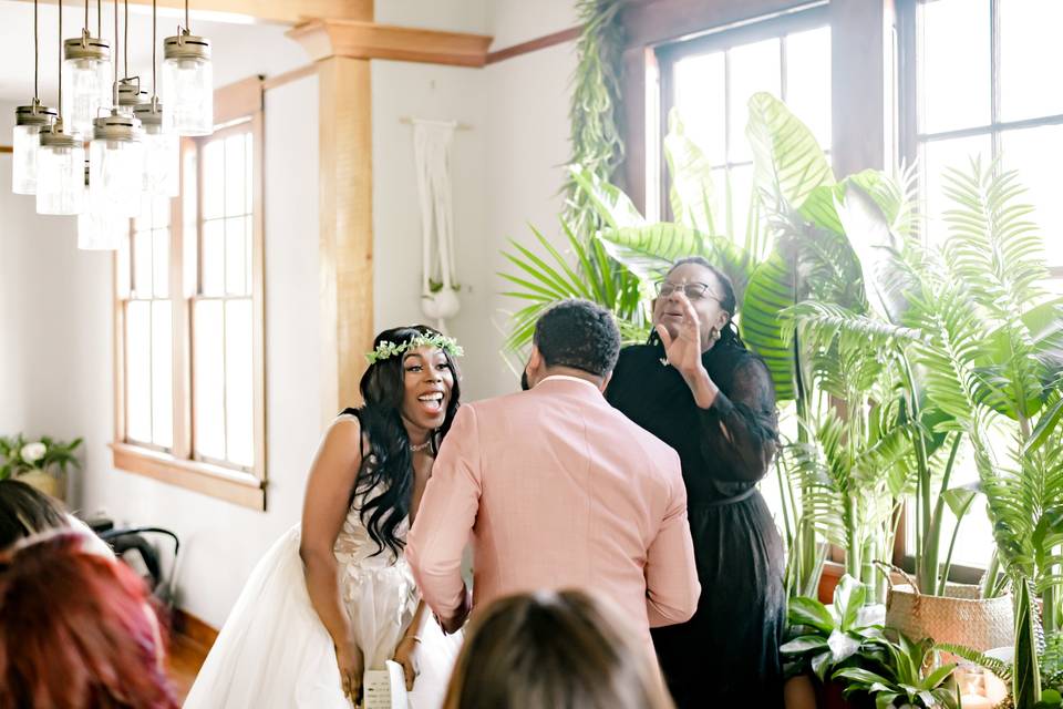 Couple at the altar w/ LaToya