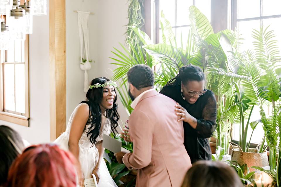 Couple at the altar w/ LaToya