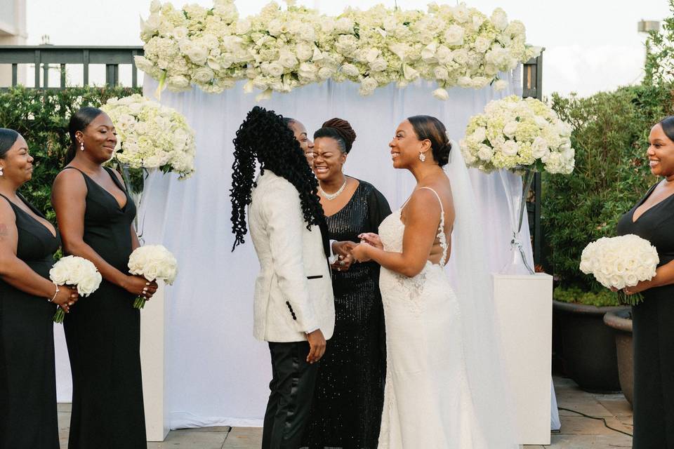 Couple at the altar w/ LaToya