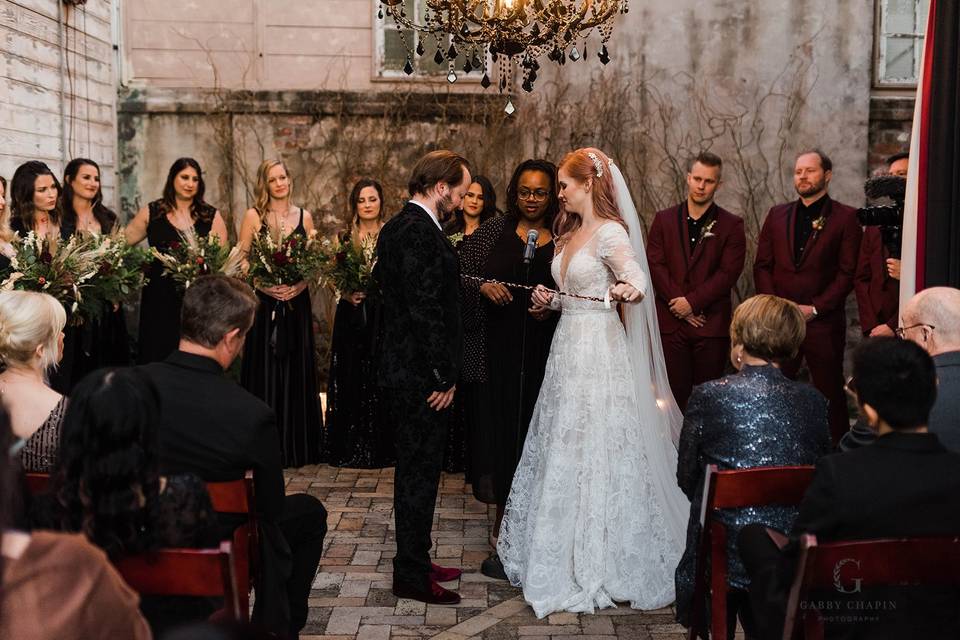 Couple at the altar w/ LaToya