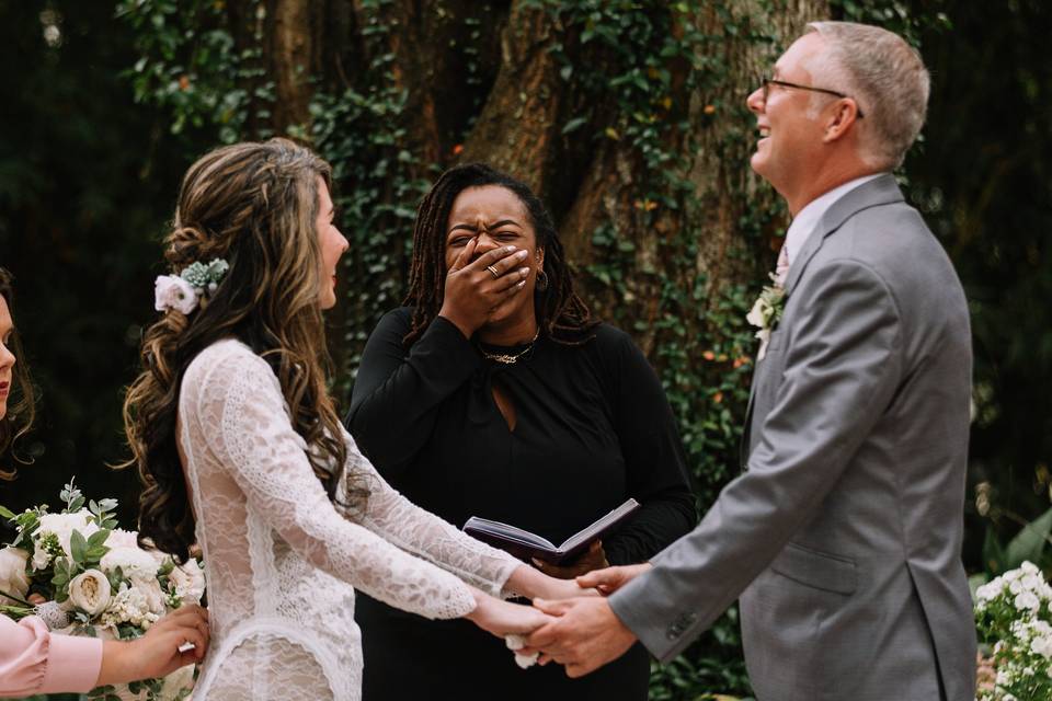 Couple at the altar w/ LaToya