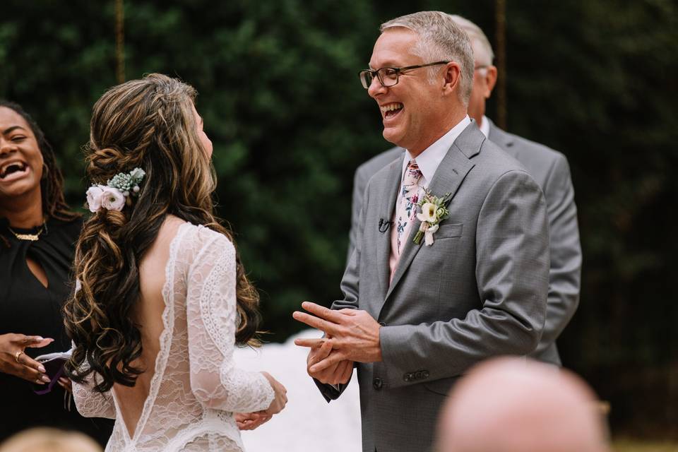 Couple at the altar w/ LaToya