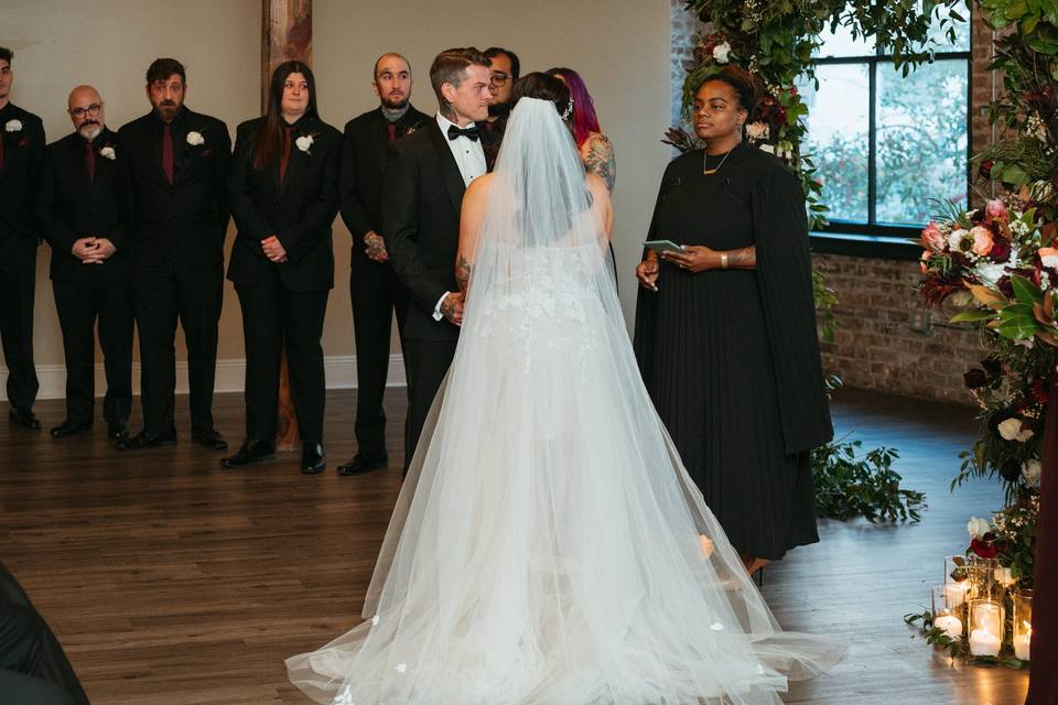 Couple at the altar w/ LaToya