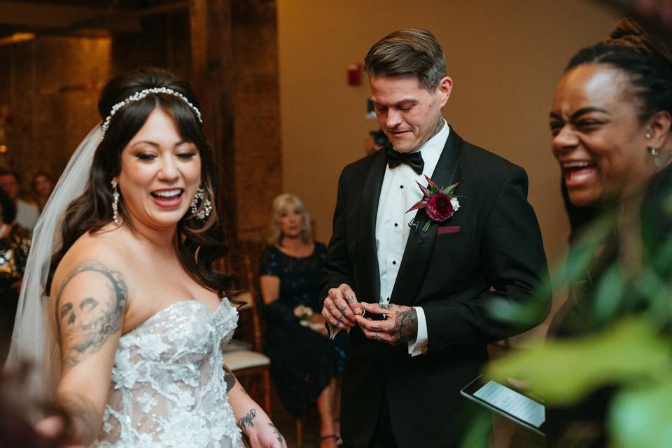 Couple at the altar w/ LaToya