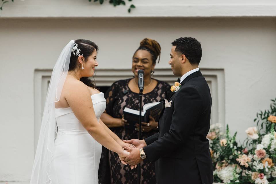 Couple at the altar w/ LaToya