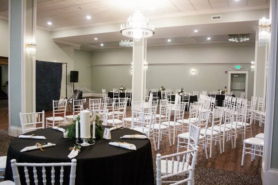 Ceremony set up ballroom