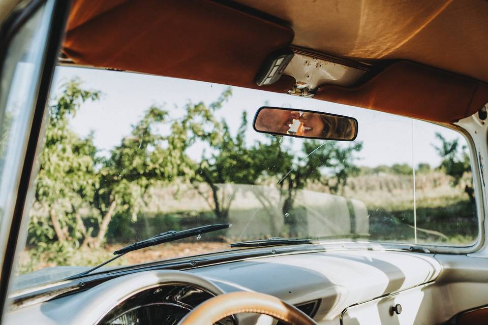 Love Reflected in a Car Mirror