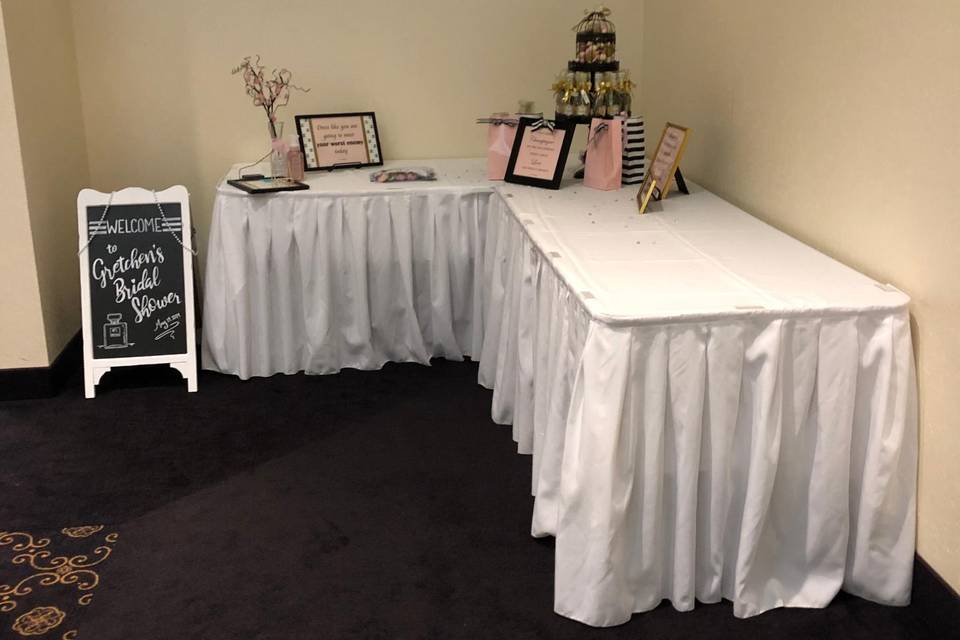 Bridal Shower Gift Table