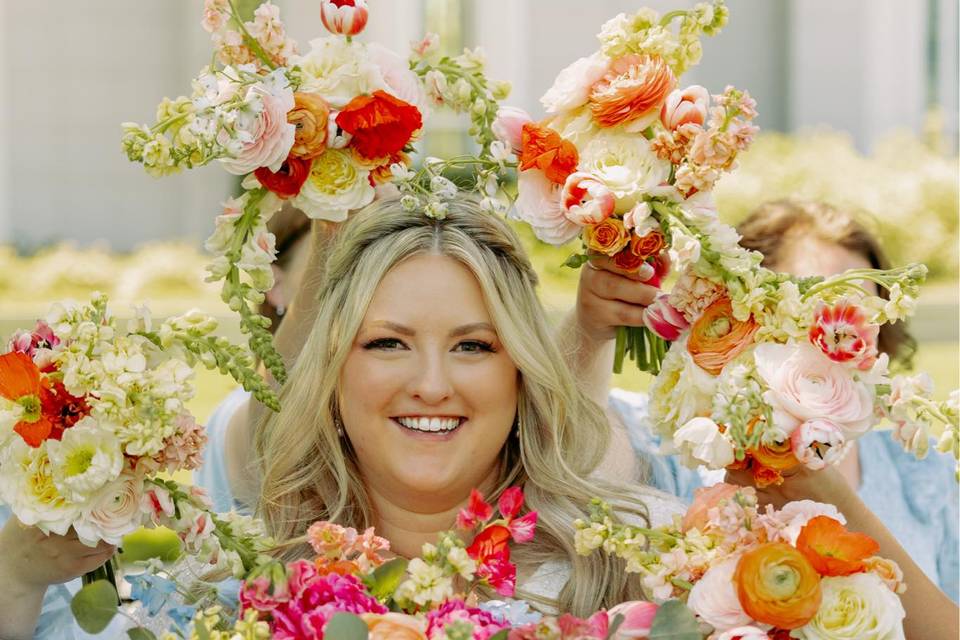 Bridal party bouquets