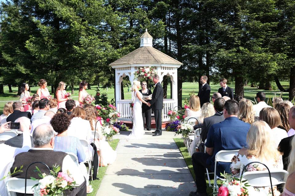 A romantic outdoor wedding