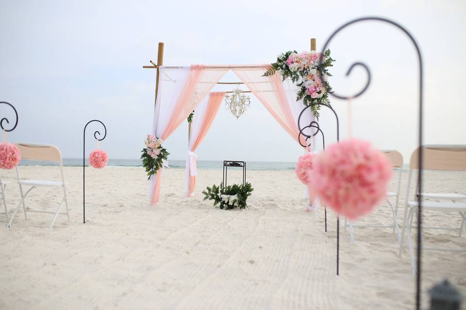 Blush - white themed wedding