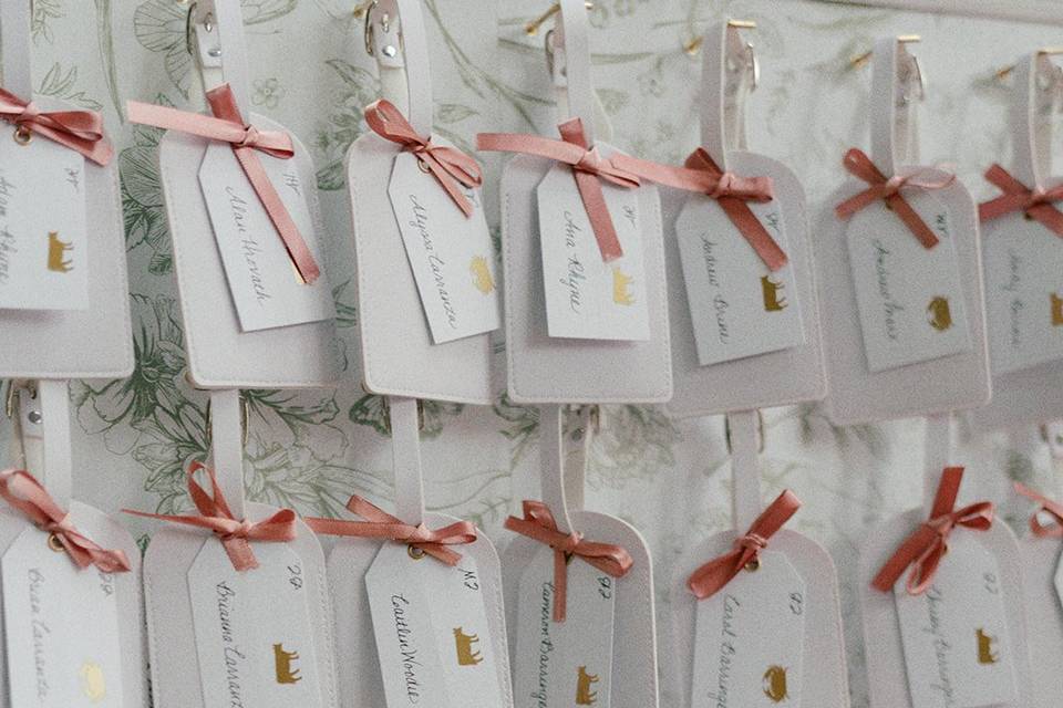 Luggage Tag Seating Chart