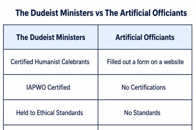 Dudeist Ministers vs Them