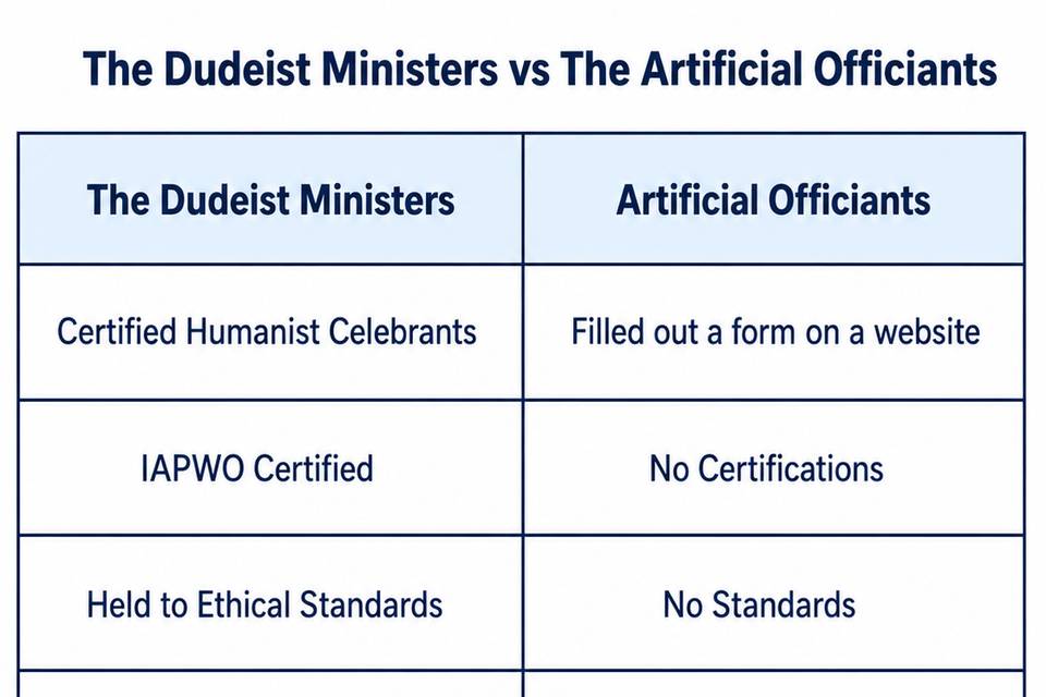 Dudeist Ministers vs Them