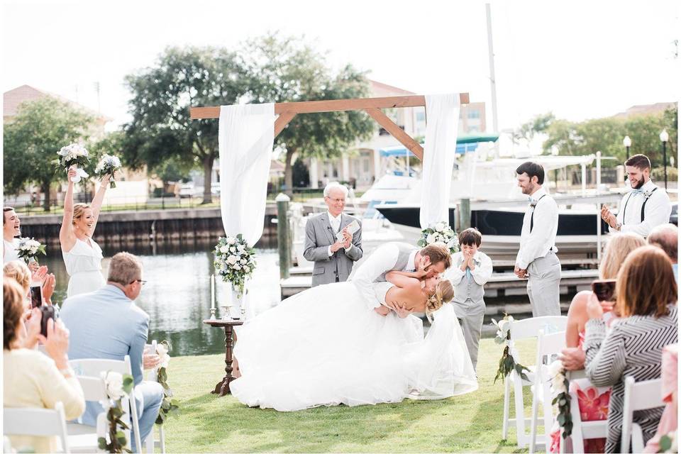 Outdoor wedding ceremony