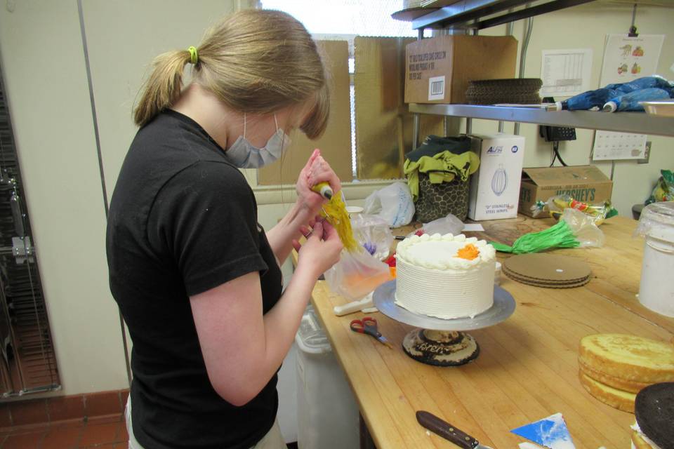 Our in house cake decorator