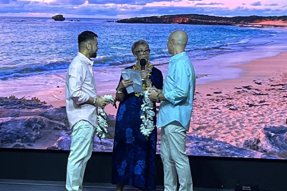 Hawaiian vow renewal