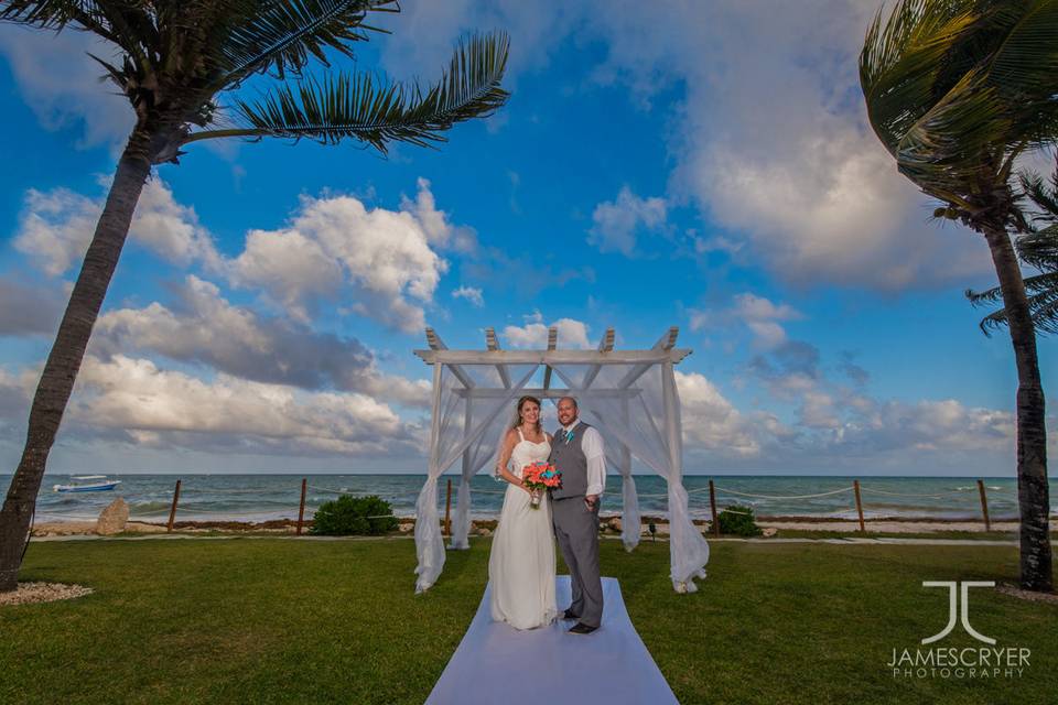 Destination weddings on the beach are so much fun and offer incredible views we don't see anywhere else!