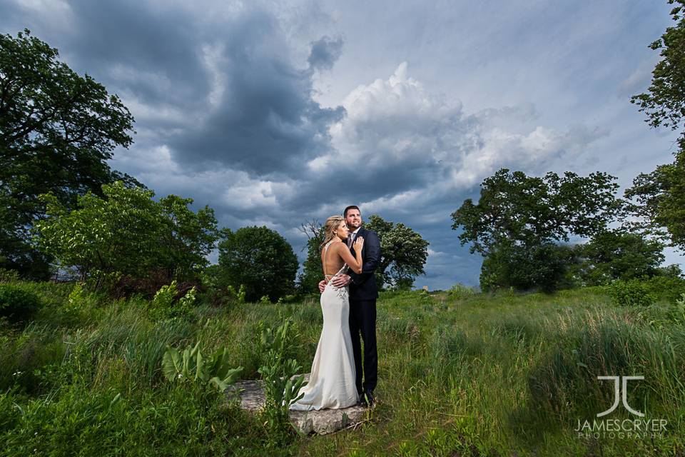 The beauty of nature is often all that is needed to create beautiful wedding portraits.