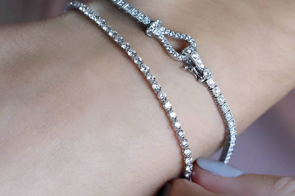 Diamond tennis bracelets