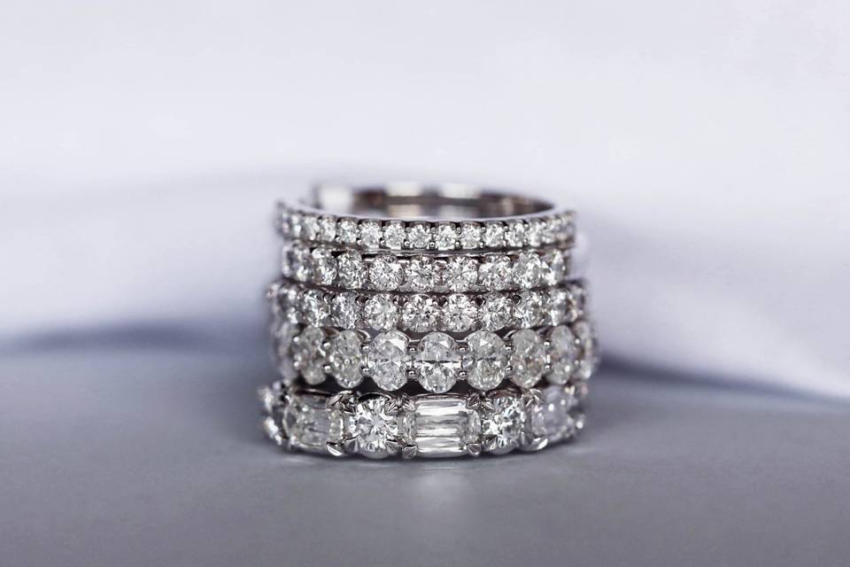 Diamond wedding bands