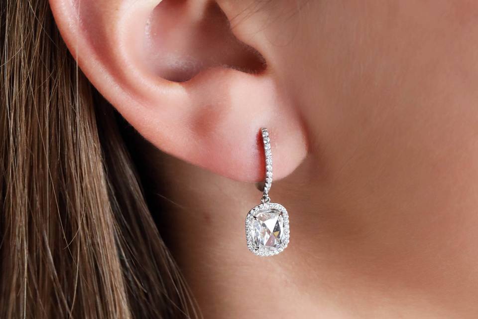 Classic diamond earrings