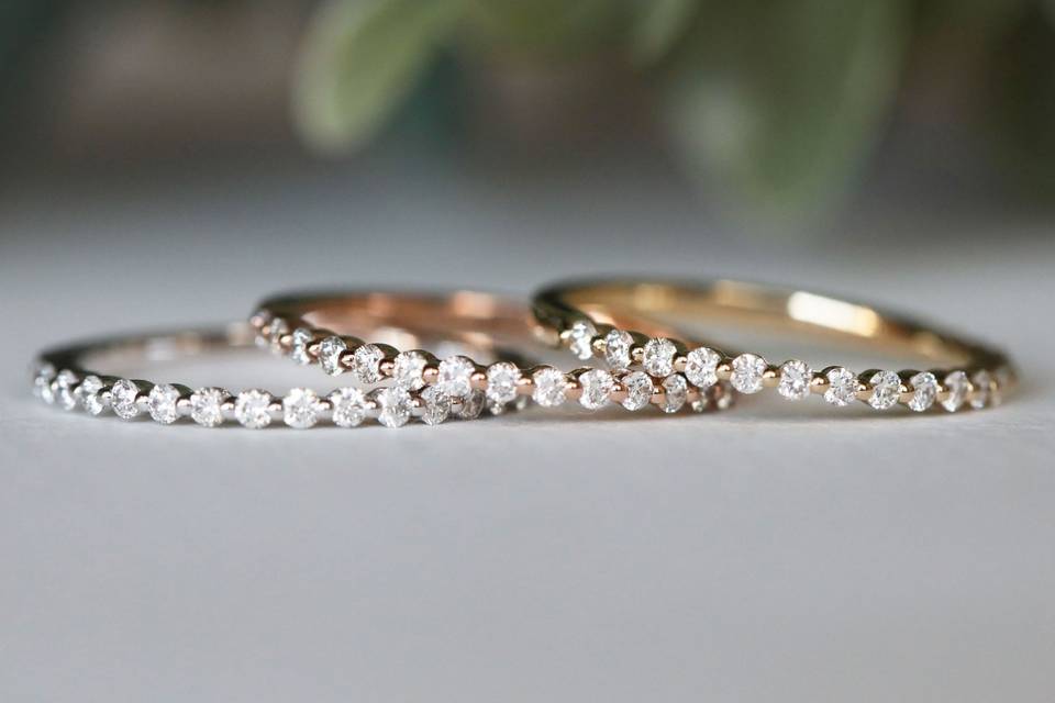 Diamond wedding bands